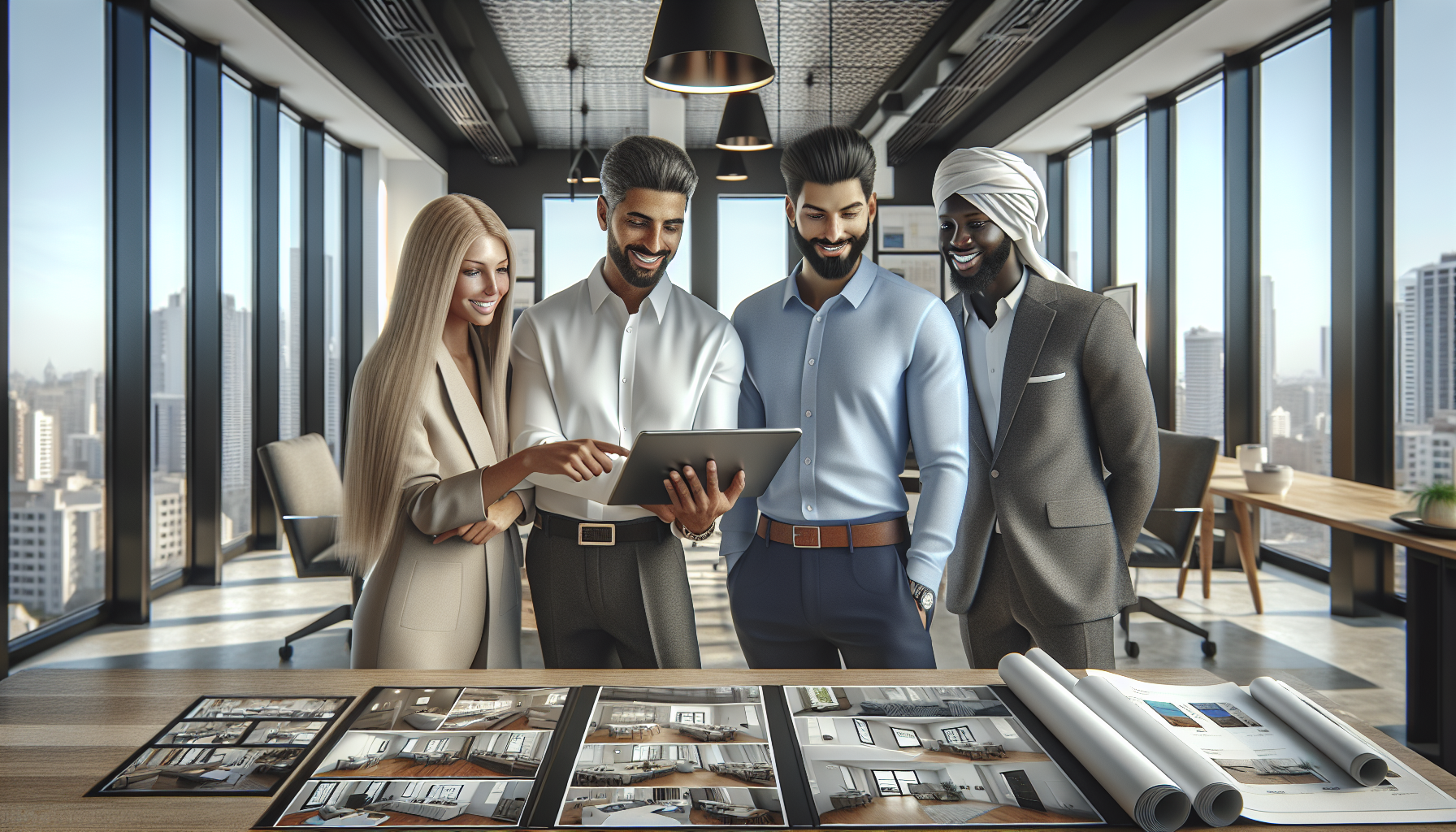 Renovation team reviewing CRM results and customer outcomes