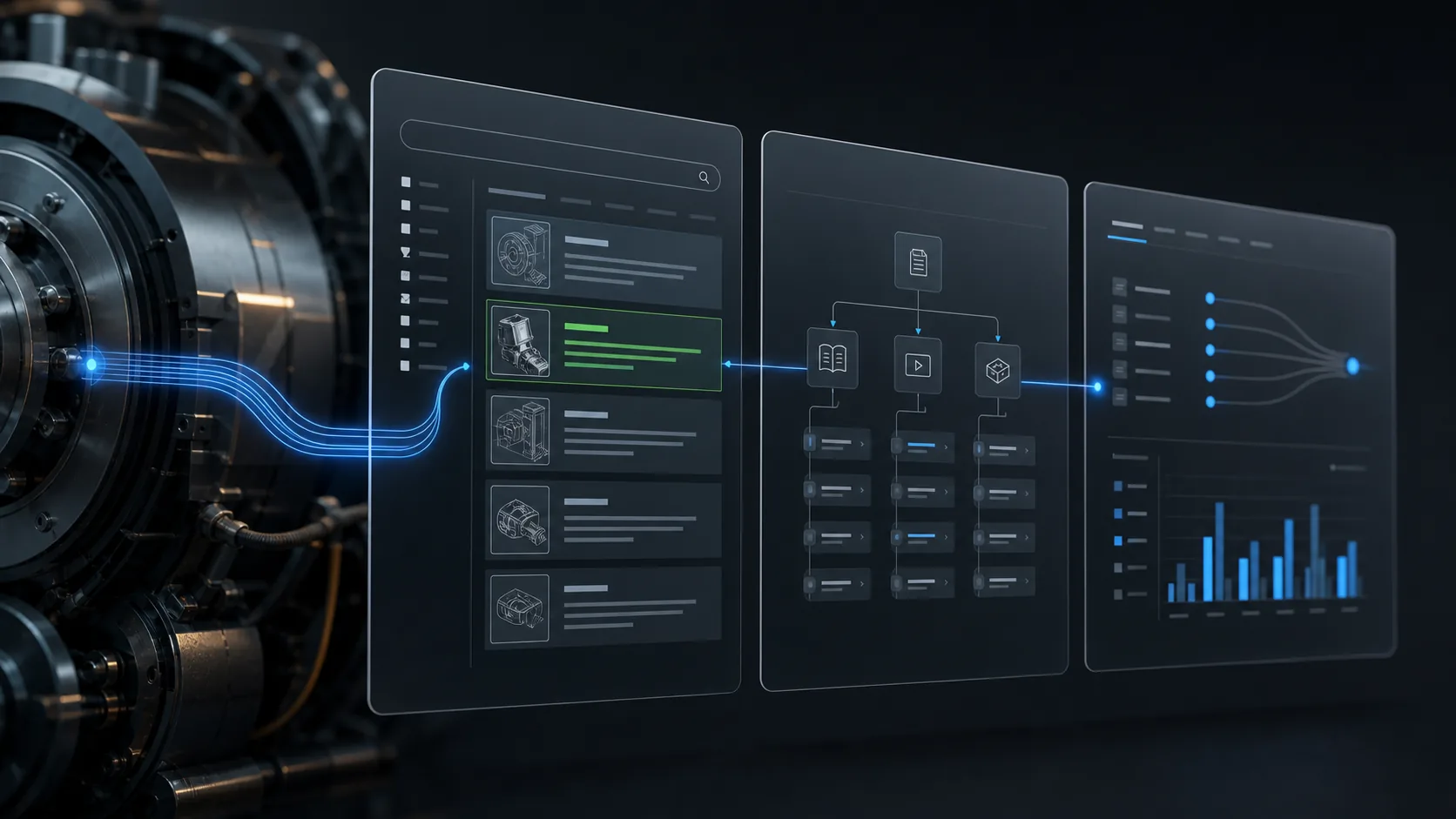 Demonstration technical search, content and attribution interface